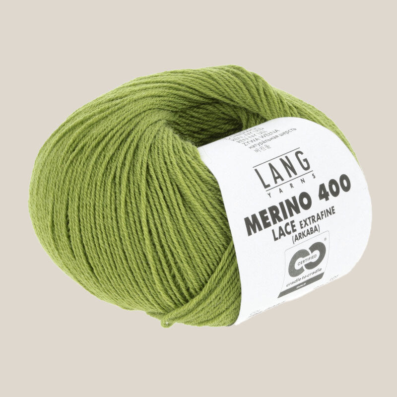 Långt garn Merino 400 Spets