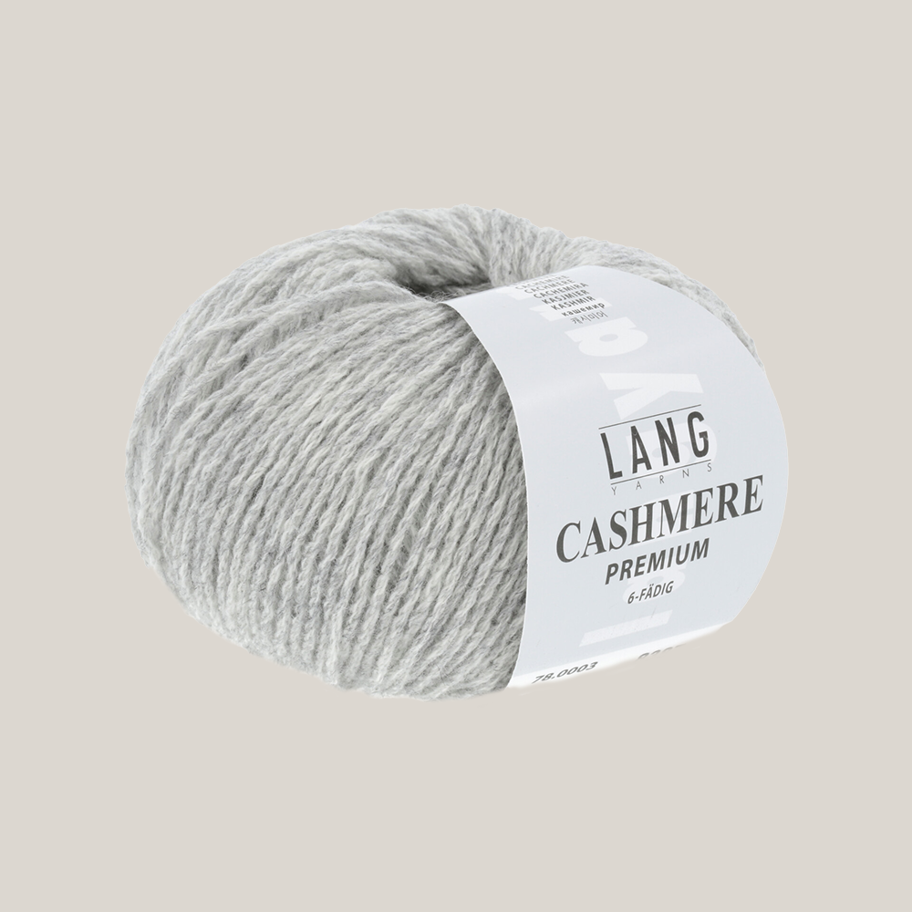 Lang Yarns Cashmere Premium – luksuriøst 100 % cashmeregarn, ekstra blødt og perfekt til eksklusive strikkeprojekter som huer, halstørklæder og babystrik. strikkepind millimeter til 3,5 millimeter. Farve 0003