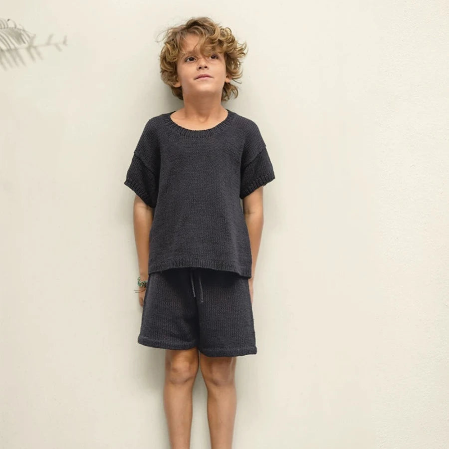 Mio tee & shorts junior, garnkit, sandnes garn, Den lille garnbiks