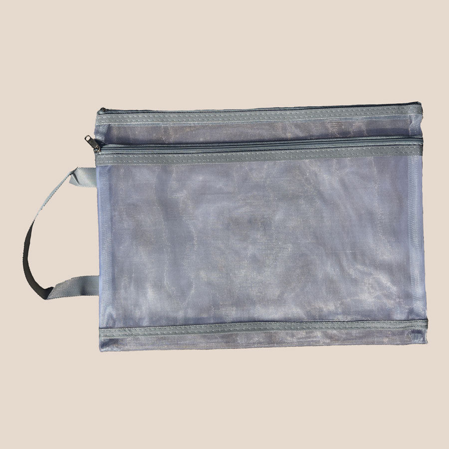 Opbevaringspunge i Mesh med Lynlås & Hank