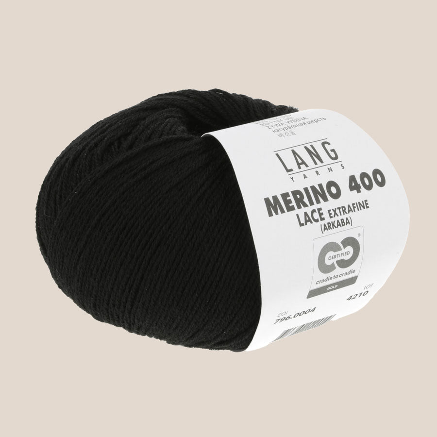 Långt garn Merino 400 Spets