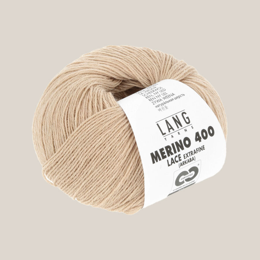 Långt garn Merino 400 Spets
