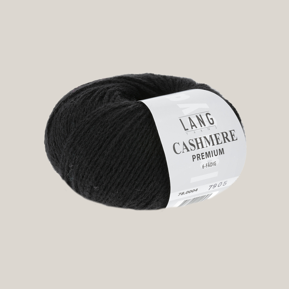 Lang Yarns Cashmere Premium – luksuriøst 100 % cashmeregarn, ekstra blødt og perfekt til eksklusive strikkeprojekter som huer, halstørklæder og babystrik. strikkepind  millimeter til 3,5 millimeter. Farve 0004