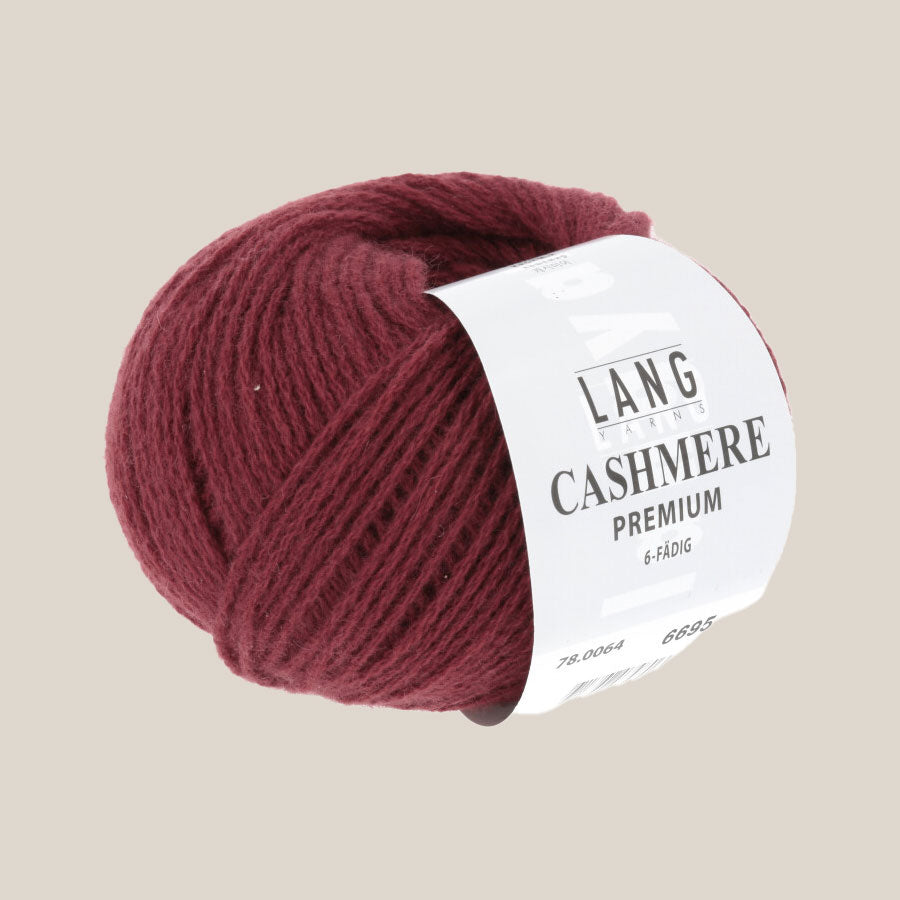 Lang Yarns Cashmere Premium – luksuriøst 100 % cashmeregarn, ekstra blødt og perfekt til eksklusive strikkeprojekter som huer, halstørklæder og babystrik. strikkepind  millimeter til 3,5 millimeter. Farve 0064