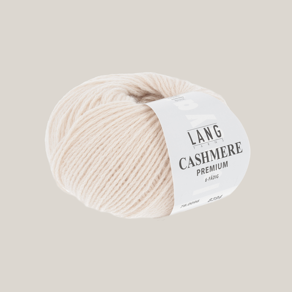 Lang Yarns Cashmere Premium – luksuriøst 100 % cashmeregarn, ekstra blødt og perfekt til eksklusive strikkeprojekter som huer, halstørklæder og babystrik. strikkepind  millimeter til 3,5 millimeter. Farve 009