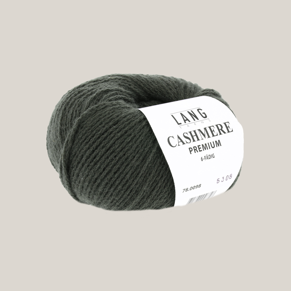 Lang Yarns Cashmere Premium – luksuriøst 100 % cashmeregarn, ekstra blødt og perfekt til eksklusive strikkeprojekter som huer, halstørklæder og babystrik. strikkepind  millimeter til 3,5 millimeter. Farve 0098