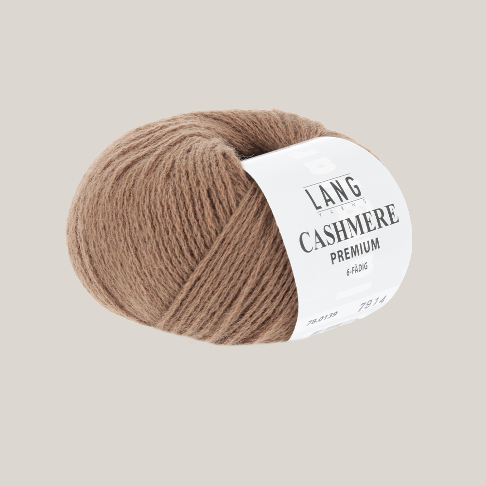 Lang Yarns Cashmere Premium – luksuriøst 100 % cashmeregarn, ekstra blødt og perfekt til eksklusive strikkeprojekter som huer, halstørklæder og babystrik. strikkepind  millimeter til 3,5 millimeter. Farve 0139