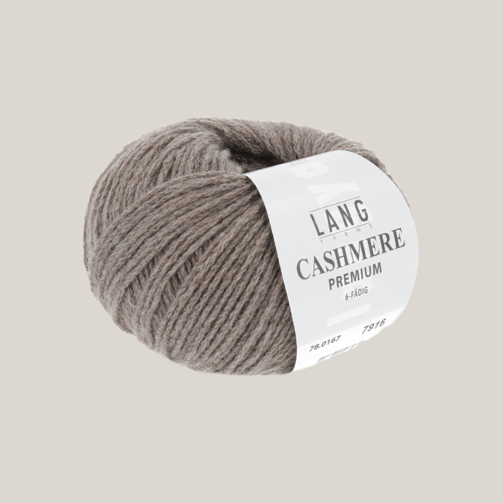 Lang Yarns Cashmere Premium – luksuriøst 100 % cashmeregarn, ekstra blødt og perfekt til eksklusive strikkeprojekter som huer, halstørklæder og babystrik. strikkepind  millimeter til 3,5 millimeter. Farve 0167