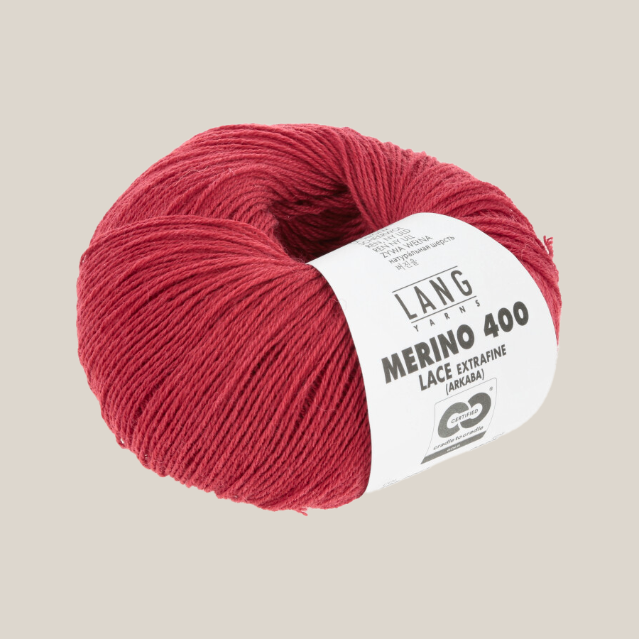 Långt garn Merino 400 Spets