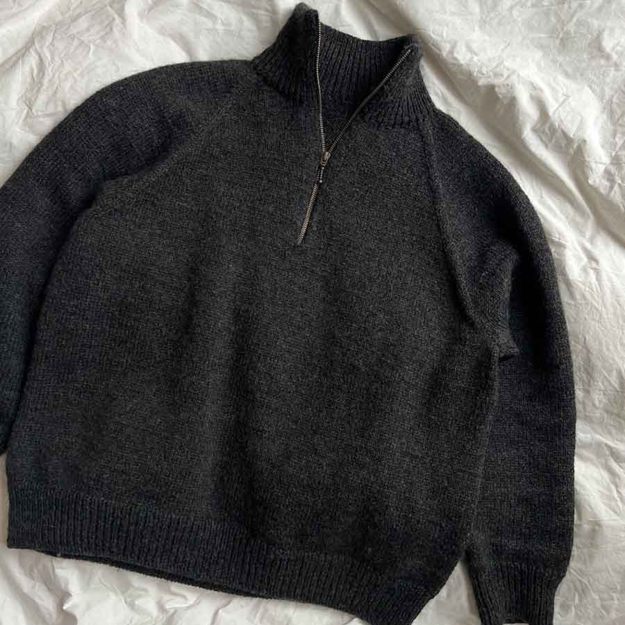 Garnkit: Zipper Sweater light - Man af PetiteKnit (Garn +opskrift)