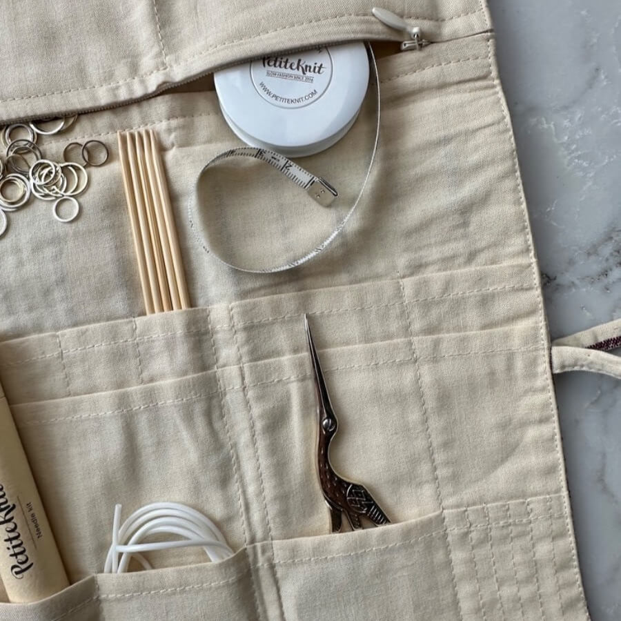 Pindeetui To Go Knitters Needle Case - TWIN STRIPE - Petiteknit Pindeetui