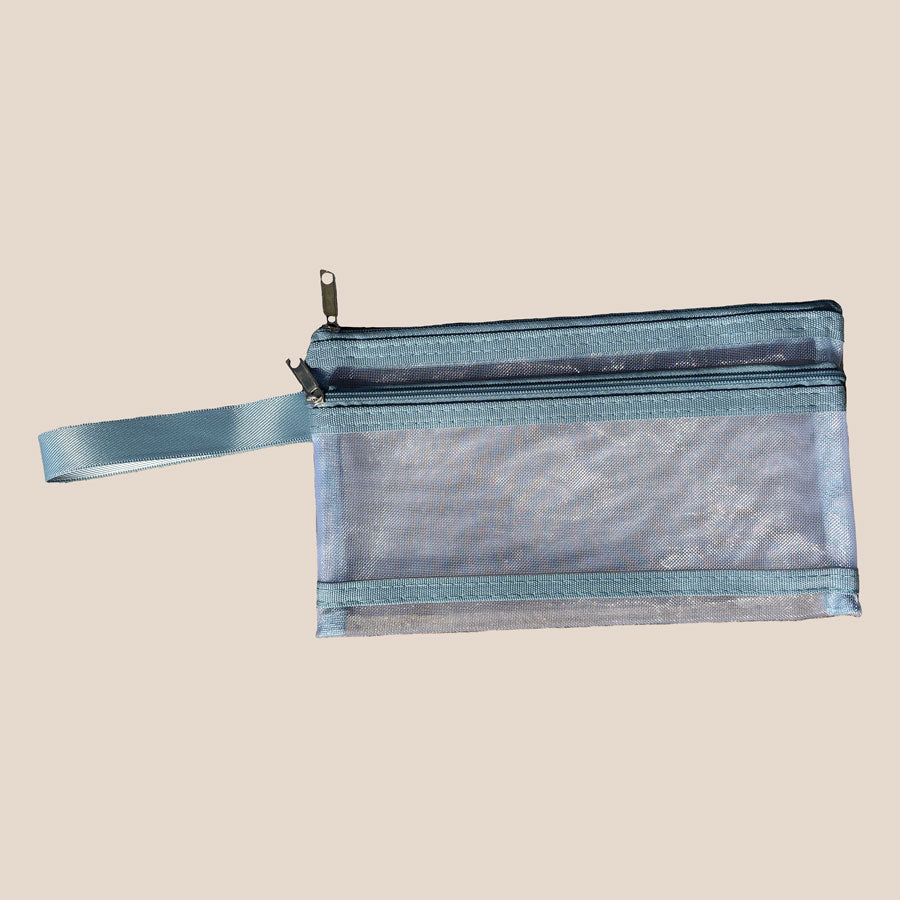 Opbevaringspunge i Mesh med Lynlås & Hank