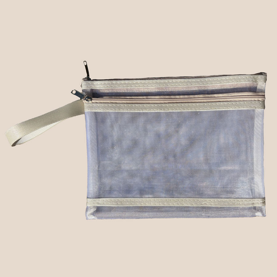 Opbevaringspunge i Mesh med Lynlås & Hank